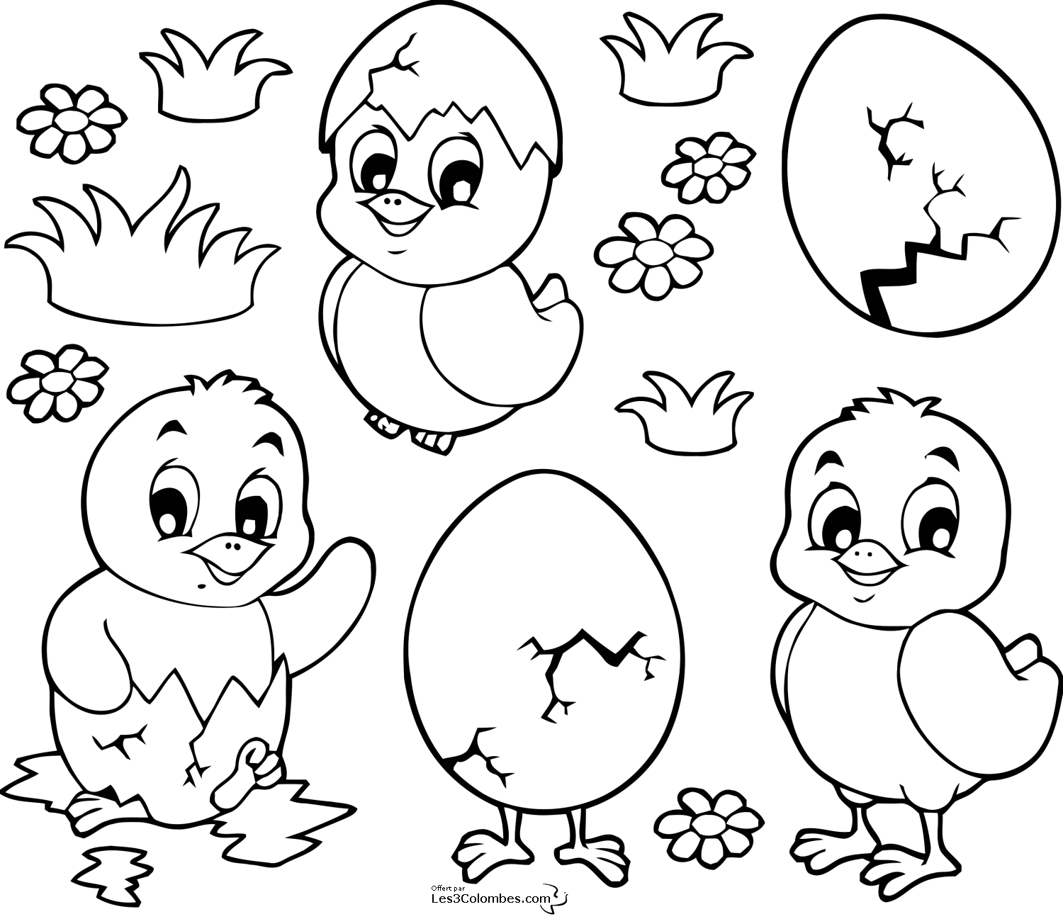 Dessin à colorier: Pâques (Fêtes et Occasions spéciales) #54441 - Coloriages à Imprimer Gratuits