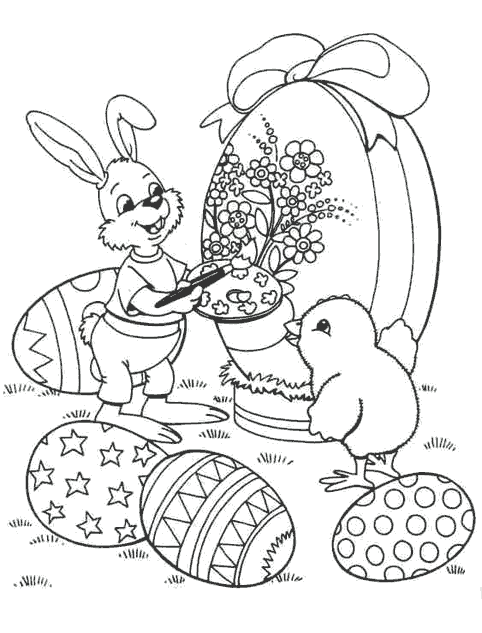 Dessin à colorier: Pâques (Fêtes et Occasions spéciales) #54716 - Coloriages à Imprimer Gratuits