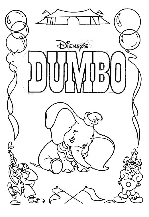 Dessin à colorier: Dumbo (Films d'animation) #170604 - Coloriages à Imprimer Gratuits
