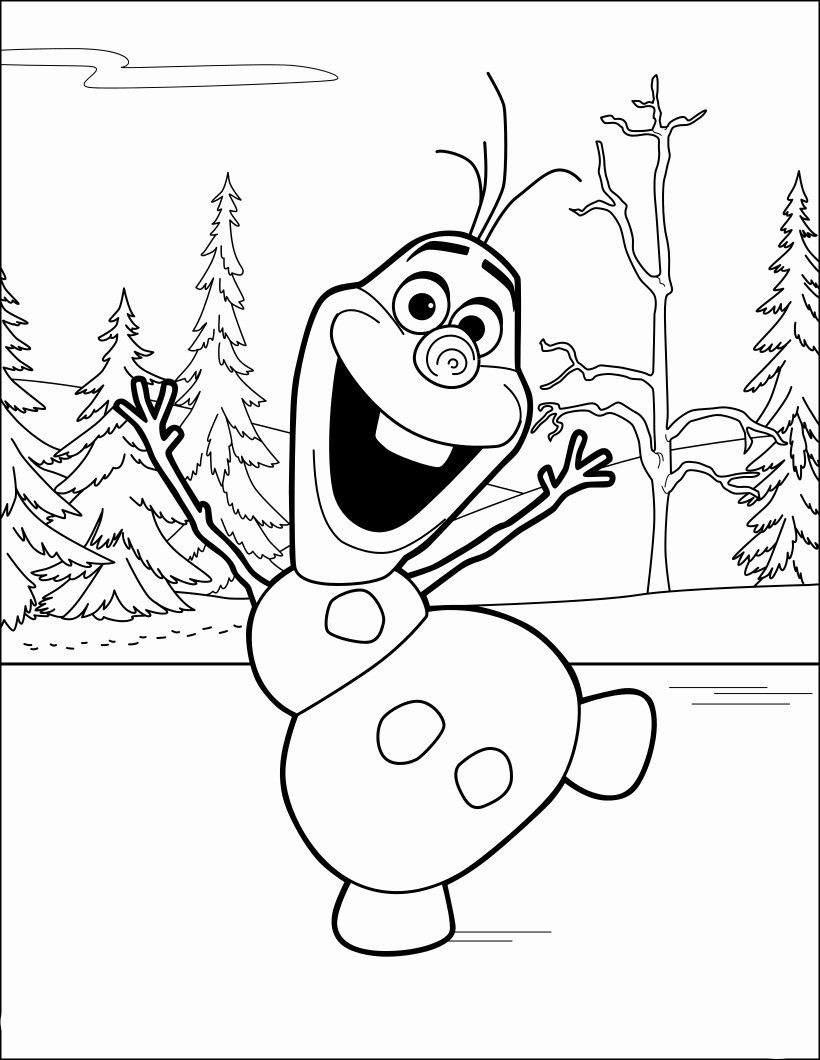 Dessin à colorier: Olaf (Films d'animation) #170197 - Coloriages à Imprimer Gratuits