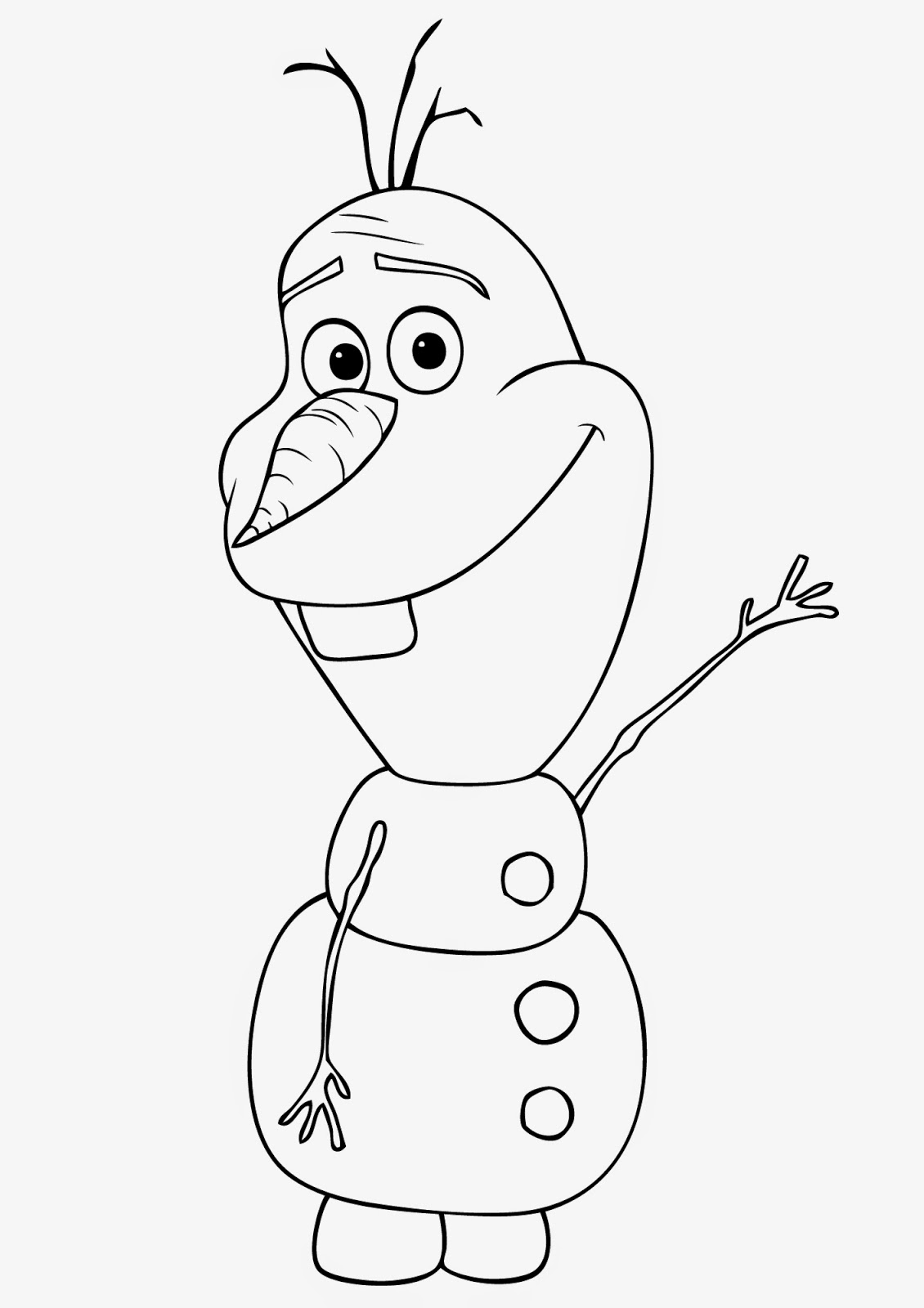 Dessin à colorier: Olaf (Films d'animation) #170200 - Coloriages à Imprimer Gratuits