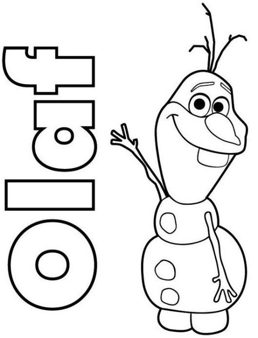 Dessin à colorier: Olaf (Films d'animation) #170220 - Coloriages à Imprimer Gratuits