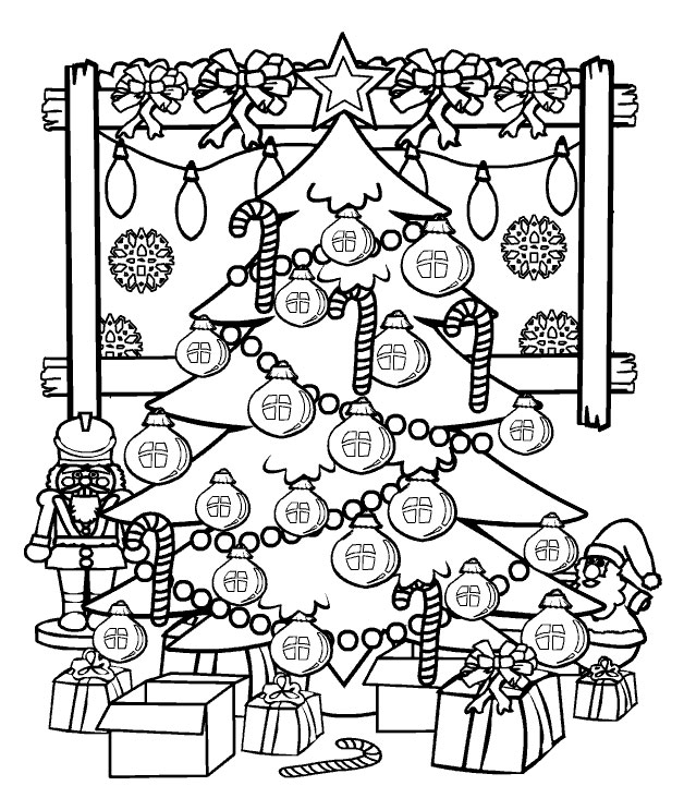 Dessin à colorier: Sapin de Noël (Objets) #167473 - Coloriages à Imprimer Gratuits