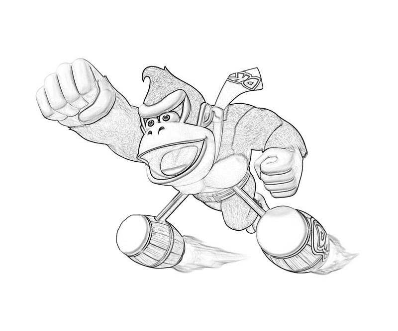 Dessin Donkey Kong 112185 Jeux Vidéos à colorier Coloriages à imprimer