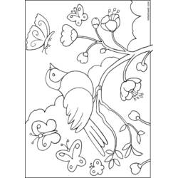 Dessin à colorier: Oiseaux (Animaux) #11944 - Coloriages à Imprimer Gratuits