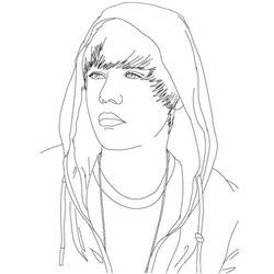 Dessin à colorier: Justin Bieber (Célébrités) #122440 - Coloriages à Imprimer Gratuits