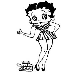 Dessin à colorier: Betty Boop (Dessins Animés) #26078 - Coloriages à Imprimer Gratuits