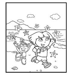 Dessin à colorier: Dora l'Exploratrice (Dessins Animés) #29792 - Coloriages à Imprimer Gratuits