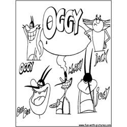 Dessin à colorier: Oggy et les Caffards (Dessins Animés) #37952 - Coloriages à Imprimer Gratuits