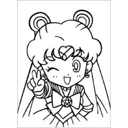 Dessin à colorier: Sailor Moon (Dessins Animés) #50344 - Coloriages à Imprimer Gratuits