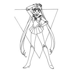 Dessin à colorier: Sailor Moon (Dessins Animés) #50380 - Coloriages à Imprimer Gratuits