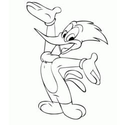 Dessin à colorier: Woody Woodpecker (Dessins Animés) #28413 - Coloriages à Imprimer Gratuits