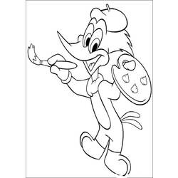 Dessin à colorier: Woody Woodpecker (Dessins Animés) #28467 - Coloriages à Imprimer Gratuits