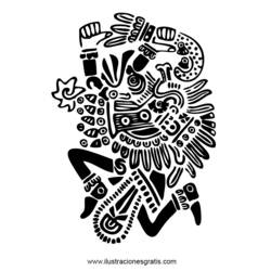 Dessin à colorier: Mythologie Aztèque (Dieux et Déesses) #111607 - Coloriages à Imprimer Gratuits
