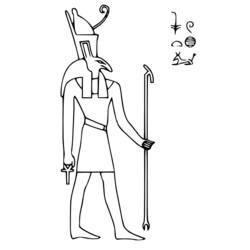 Dessin à colorier: Mythologie Égyptienne (Dieux et Déesses) #111130 - Coloriages à Imprimer Gratuits