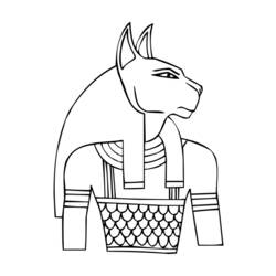 Dessin à colorier: Mythologie Égyptienne (Dieux et Déesses) #111300 - Coloriages à Imprimer Gratuits