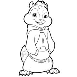 Dessin à colorier: Alvin et les Chipmunks (Films d'animation) #128424 - Coloriages à Imprimer Gratuits