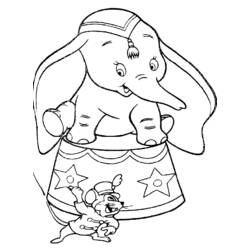 Dessin à colorier: Dumbo (Films d'animation) #170563 - Coloriages à Imprimer Gratuits