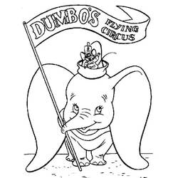 Dessin à colorier: Dumbo (Films d'animation) #170575 - Coloriages à Imprimer Gratuits