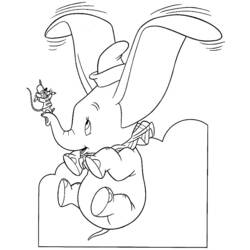 Dessin à colorier: Dumbo (Films d'animation) #170576 - Coloriages à Imprimer Gratuits