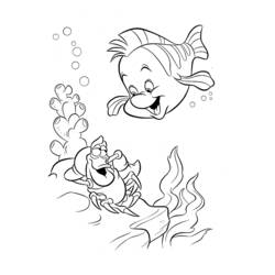 Dessin à colorier: La Petite Sirène (Films d'animation) #127279 - Coloriages à Imprimer Gratuits