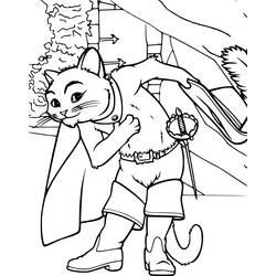 Dessin à colorier: Le Chat potté (Films d'animation) #170615 - Coloriages à Imprimer Gratuits
