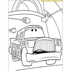 Dessin à colorier: Les Bagnoles (Cars) (Films d'animation) #132679 - Coloriages à Imprimer Gratuits