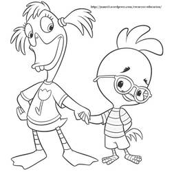 Dessin à colorier: Petit Poulet (Chicken Little) (Films d'animation) #72695 - Coloriages à Imprimer Gratuits