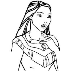 Dessin à colorier: Pocahontas (Films d'animation) #131382 - Coloriages à Imprimer Gratuits