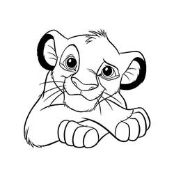 Dessin à colorier: Simba (Films d'animation) #169995 - Coloriages à Imprimer Gratuits