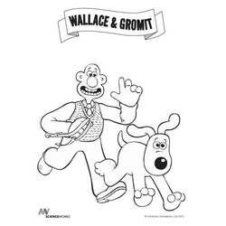 Dessin à colorier: Wallace et Gromit (Films d'animation) #133461 - Coloriages à Imprimer Gratuits