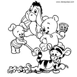Dessin à colorier: Winnie l'Ourson (Films d'animation) #28821 - Coloriages à Imprimer Gratuits