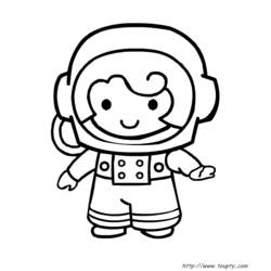 Dessin à colorier: Astronaute (Métiers et Professions) #87658 - Coloriages à Imprimer Gratuits