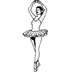 Dessin à colorier: Danseur / Danseuse (Métiers et Professions) #92319 - Coloriages à Imprimer Gratuits