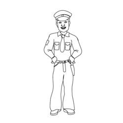 Dessin à colorier: Policier (Métiers et Professions) #105383 - Coloriages à Imprimer Gratuits