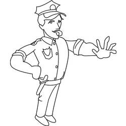 Dessin à colorier: Policier (Métiers et Professions) #105447 - Coloriages à Imprimer Gratuits