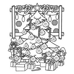 Dessin à colorier: Sapin de Noël (Objets) #167473 - Coloriages à Imprimer Gratuits