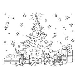 Dessin à colorier: Sapin de Noël (Objets) #167488 - Coloriages à Imprimer Gratuits