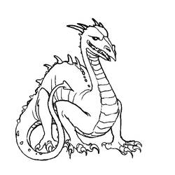 Dessin à colorier: Dragon (Personnages) #148340 - Coloriages à Imprimer Gratuits