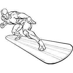 Dessin à colorier: Surfeur d'Argent (Super-héros) #81127 - Coloriages à Imprimer Gratuits