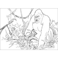 Dessin à colorier: King Kong (Super-vilains) #79138 - Coloriages à Imprimer Gratuits