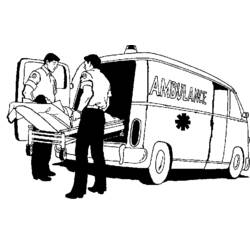 Dessin à colorier: Ambulance (Transport) #136766 - Coloriages à Imprimer Gratuits