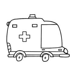 Dessin à colorier: Ambulance (Transport) #136770 - Coloriages à Imprimer Gratuits