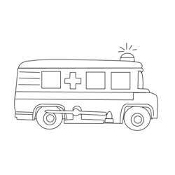 Dessin à colorier: Ambulance (Transport) #136771 - Coloriages à Imprimer Gratuits