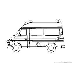 Dessin à colorier: Ambulance (Transport) #136790 - Coloriages à Imprimer Gratuits