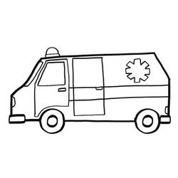 Dessin à colorier: Ambulance (Transport) #136792 - Coloriages à Imprimer Gratuits