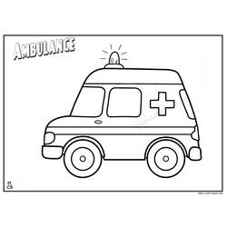 Dessin à colorier: Ambulance (Transport) #136798 - Coloriages à Imprimer Gratuits