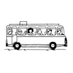 Dessin à colorier: Autobus / Autocar (Transport) #135289 - Coloriages à Imprimer Gratuits