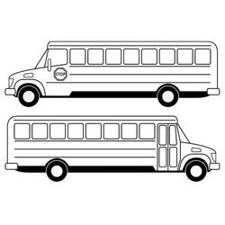 Dessin à colorier: Autobus / Autocar (Transport) #135423 - Coloriages à Imprimer Gratuits