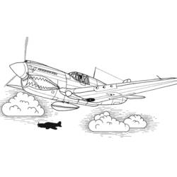 Dessin à colorier: Avion militaires (Transport) #141054 - Coloriages à Imprimer Gratuits